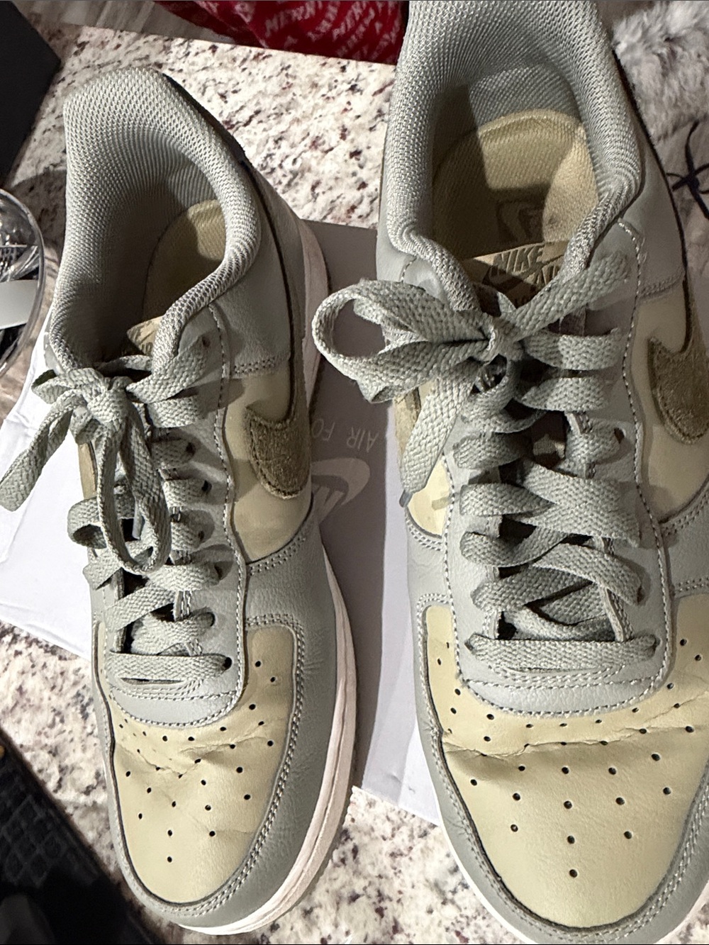 Nike White and Gray Shoe Box for Home Display
